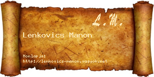 Lenkovics Manon névjegykártya
